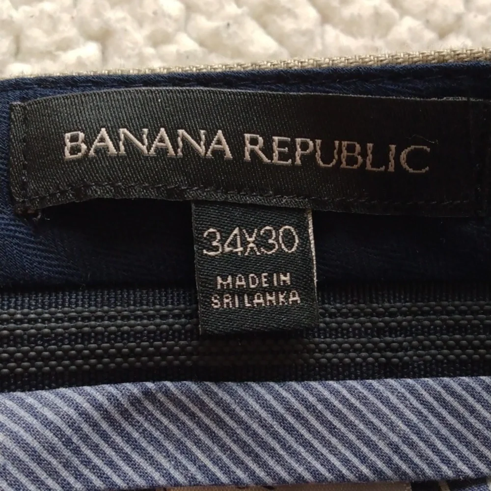 Banana Republic Tan Modern/Slim Fit Linen Summer Pants 34 - 30